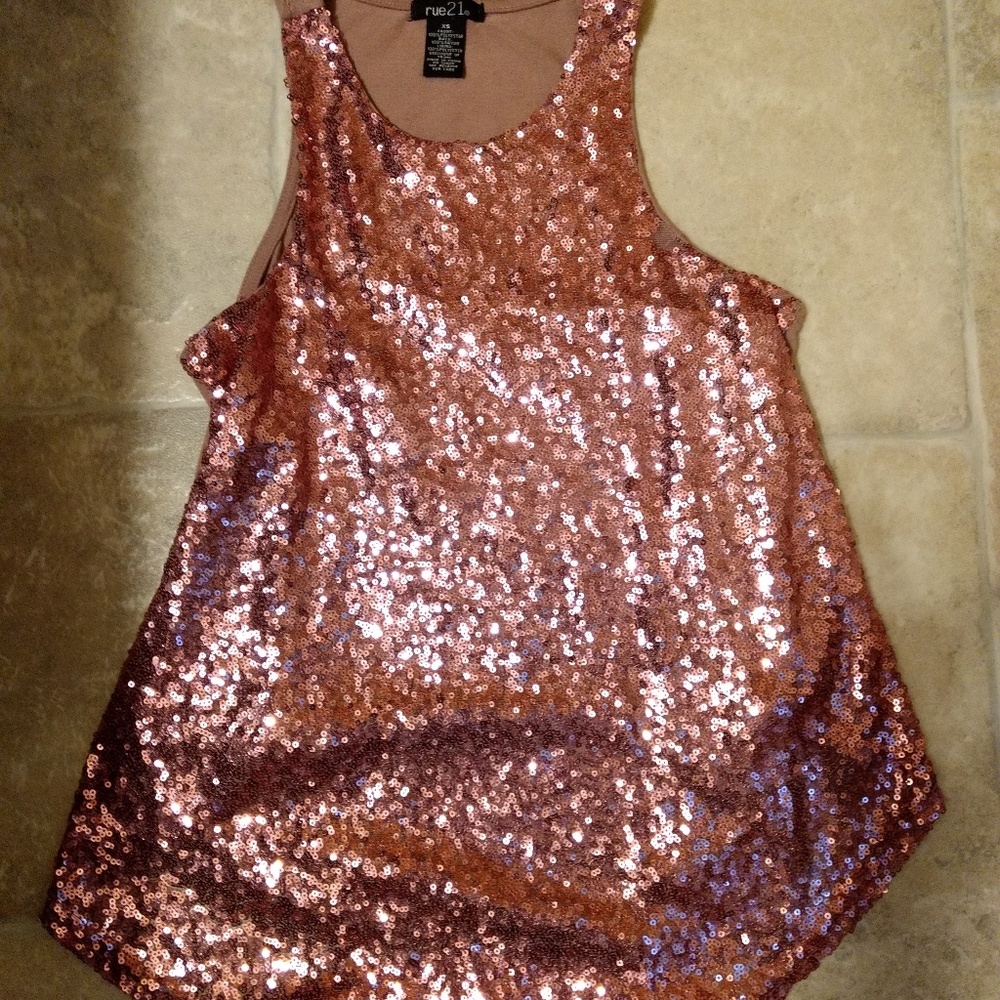 Pink Sequined Top